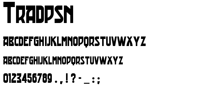 Tradpsn font