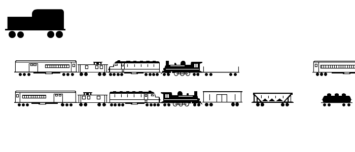 Trains font