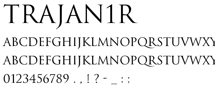 Trajan1r font