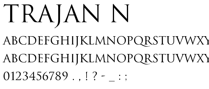 Trajan_N font