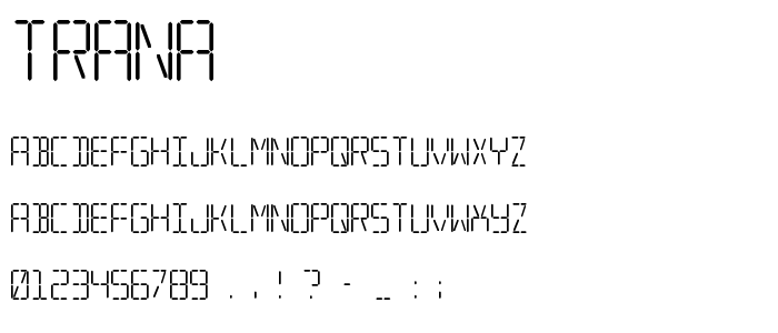 Trana font