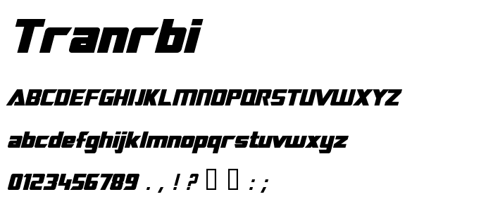 Tranrbi font