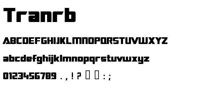 Tranrb font