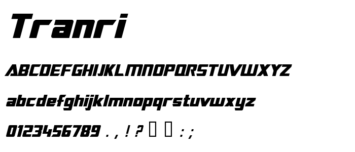 Tranri font