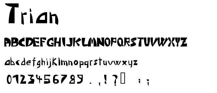 Trian font