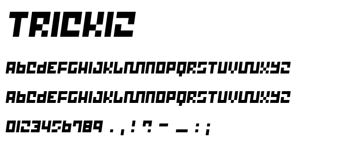 Trick12 font