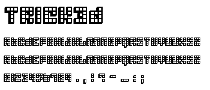 Trick3d font