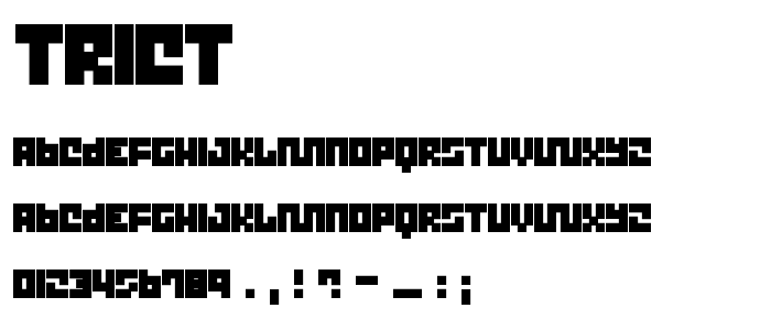 Trict font