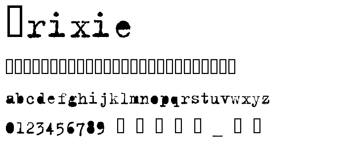 Trixie font