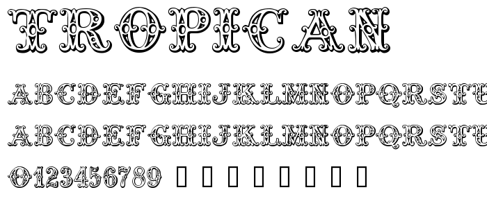 Tropican font