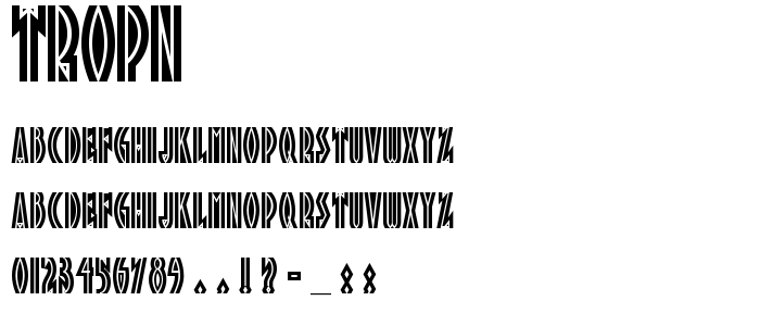 Tropn font