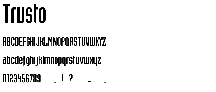 Trusto font