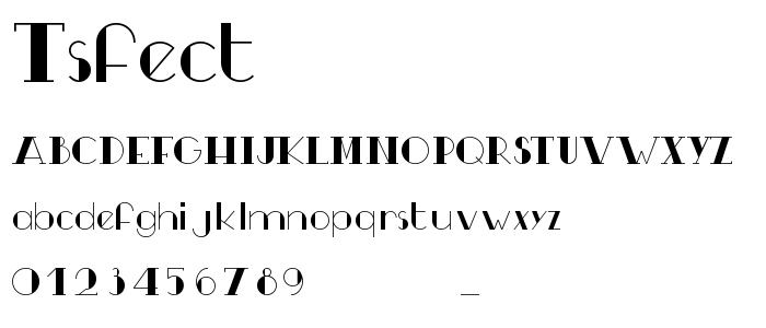 Tsfect font