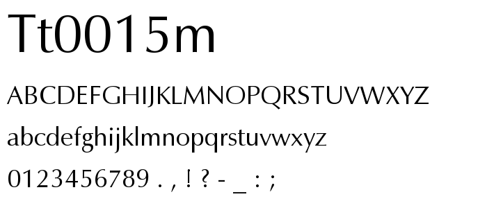 Tt0015m font