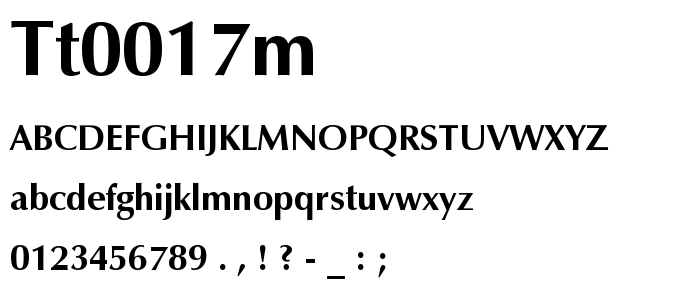 Tt0017m font