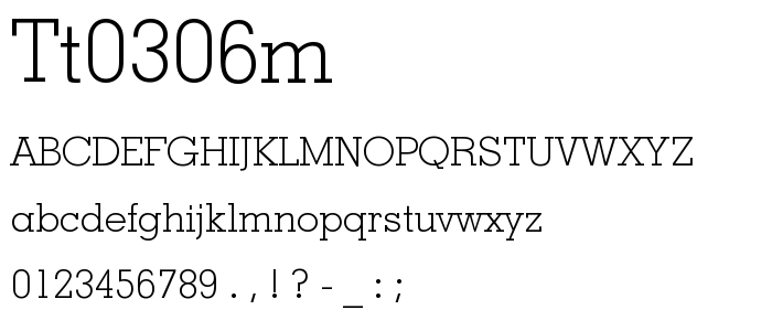 Tt0306m font