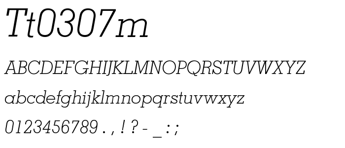 Tt0307m font