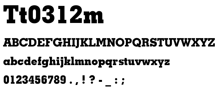 Tt0312m font