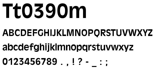 Tt0390m font