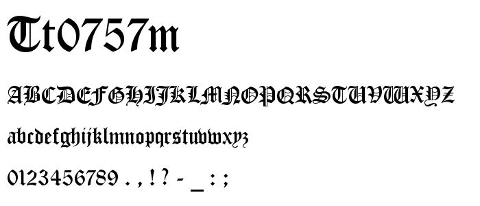 Tt0757m font