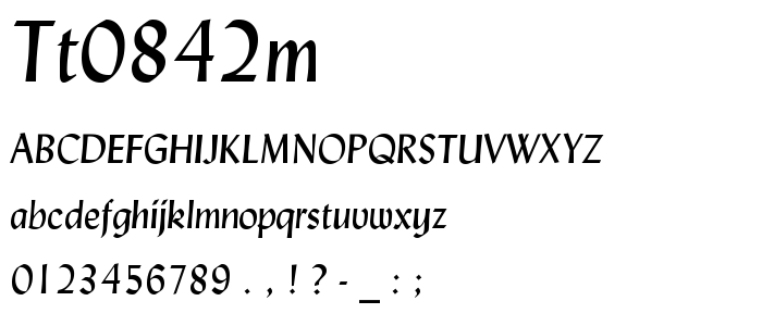 Tt0842m font