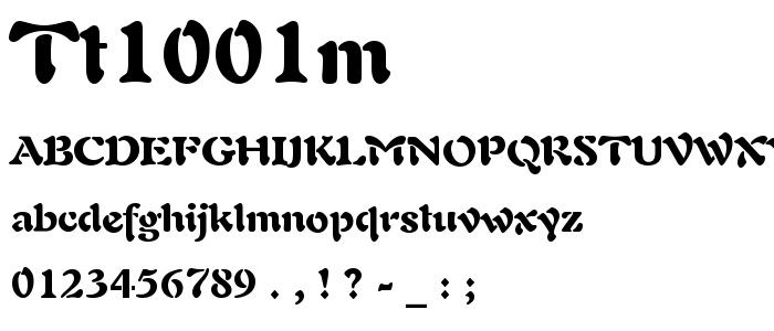 Tt1001m font