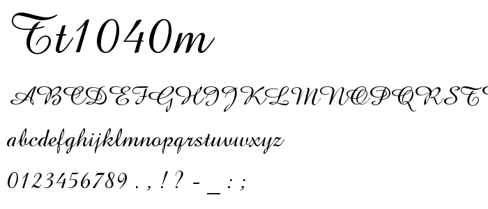 Tt1040m font