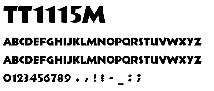 Tt1115m font