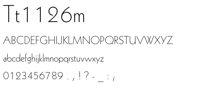 Tt1126m font