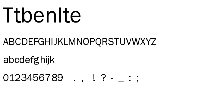 Ttbenlte font