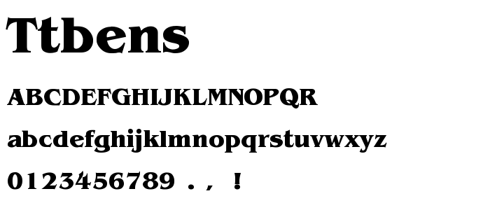 Ttbens font