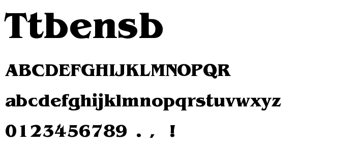 Ttbensb font