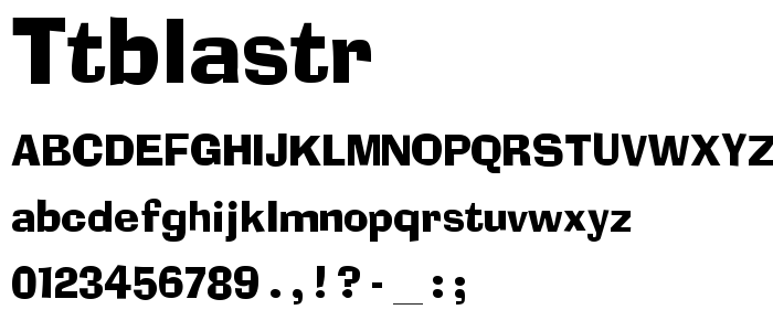 Ttblastr font