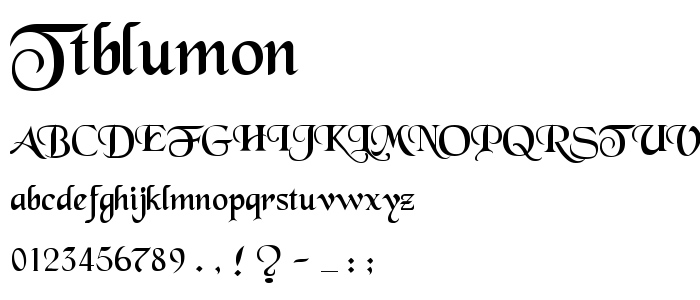 Ttblumon font