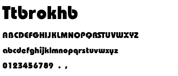 Ttbrokhb font