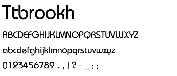 Ttbrookh font