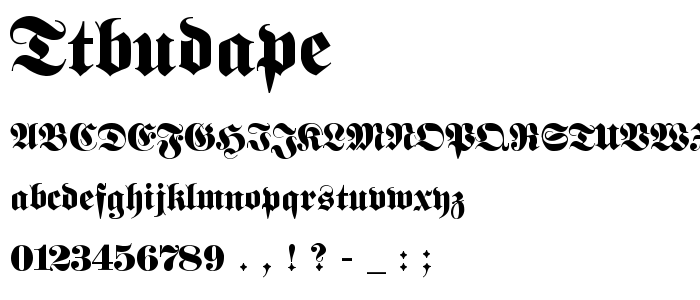 Ttbudape font