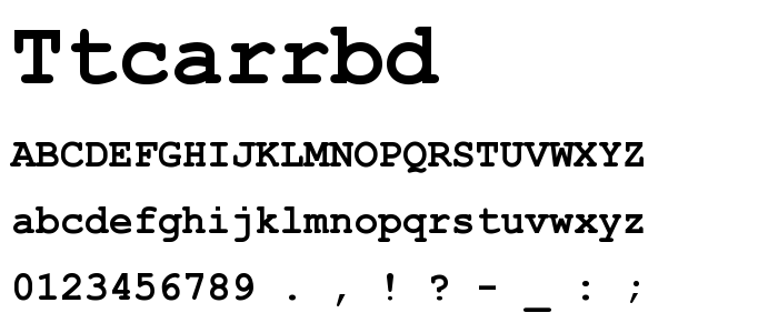 Ttcarrbd font