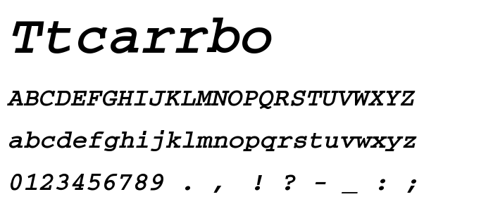 Ttcarrbo font