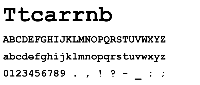 Ttcarrnb font