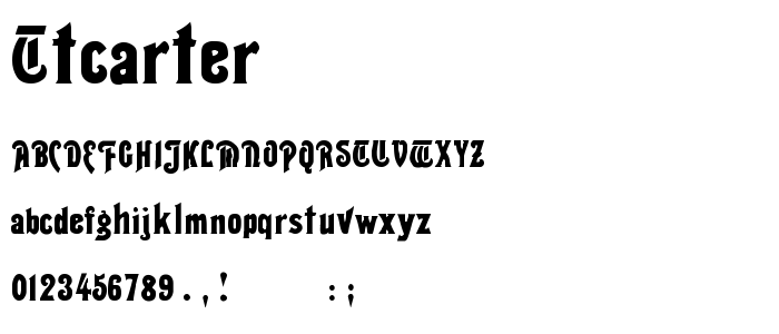 Ttcarter font