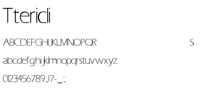 Ttericli font