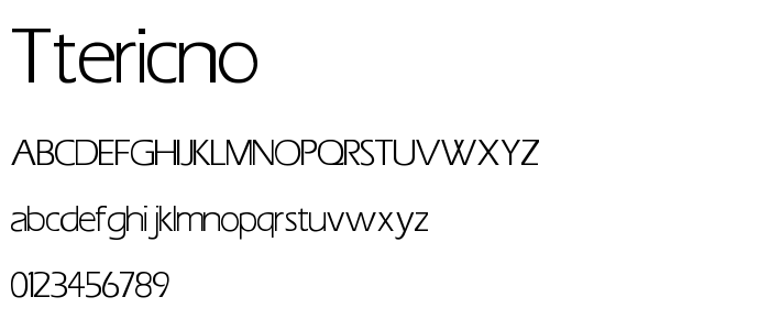 Ttericno font