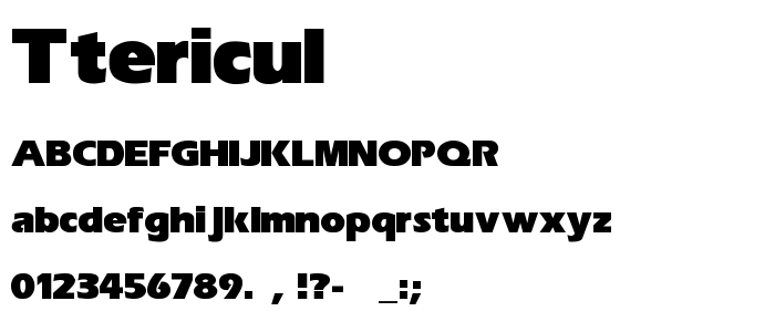 Ttericul font