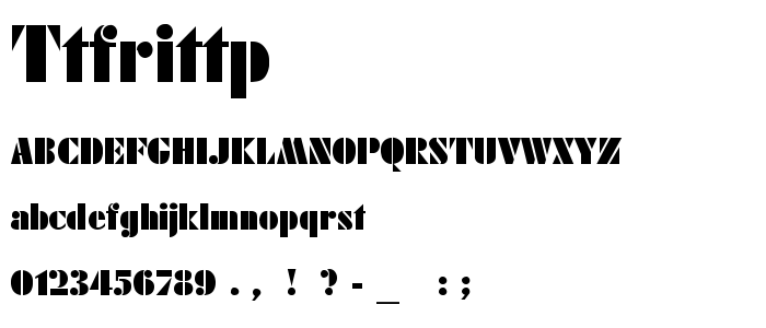 Ttfrittp font