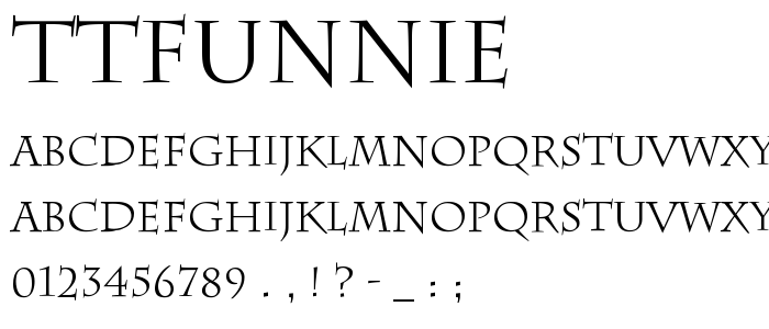 Ttfunnie font