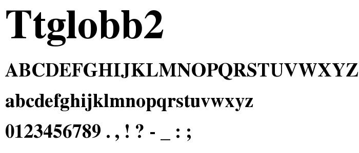 Ttglobb2 font