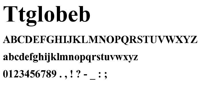 Ttglobeb font