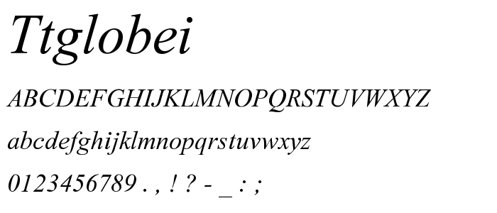 Ttglobei font