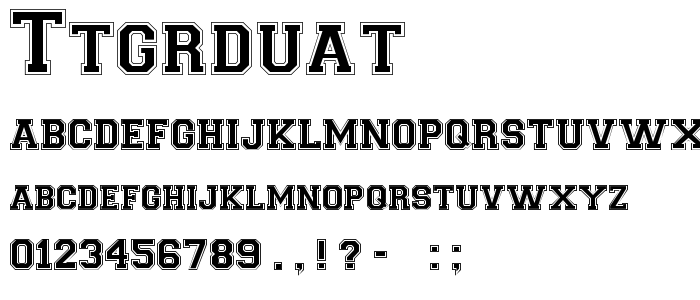 Ttgrduat font